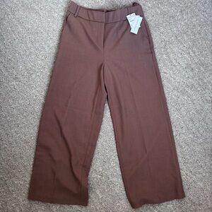 Amanda & Chelsea  NWT Womens wide leg crop dress pant Size 4, tan